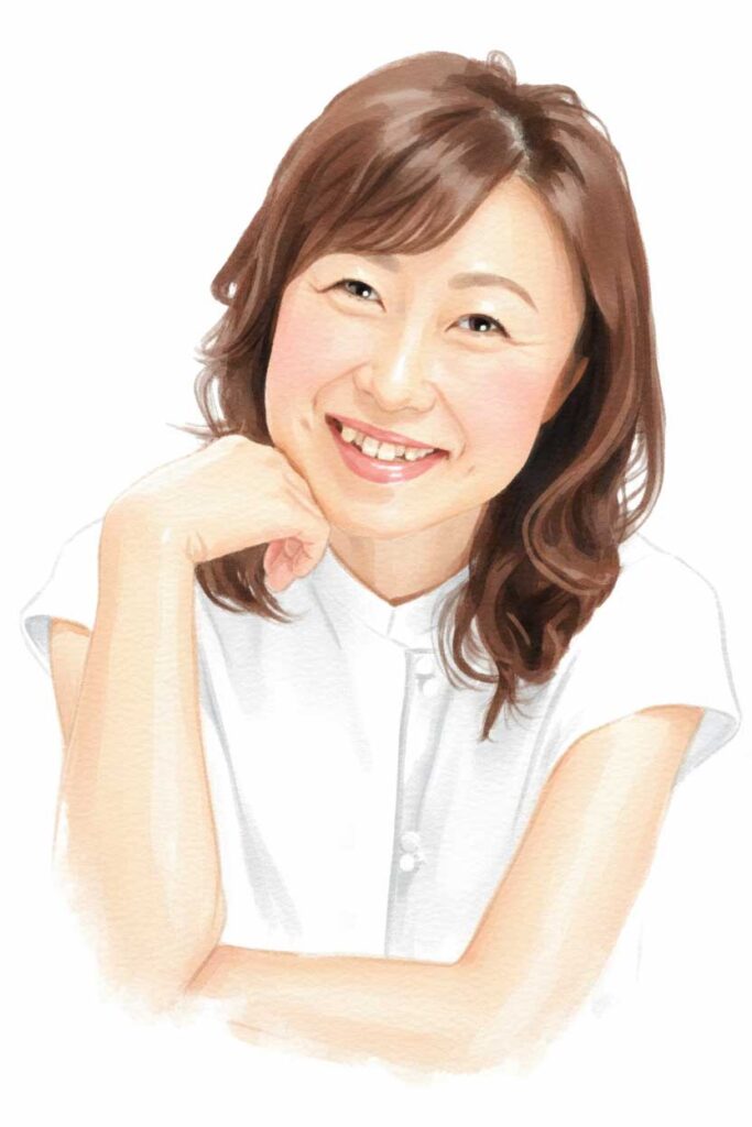 山崎和佳奈 似顔絵イラスト